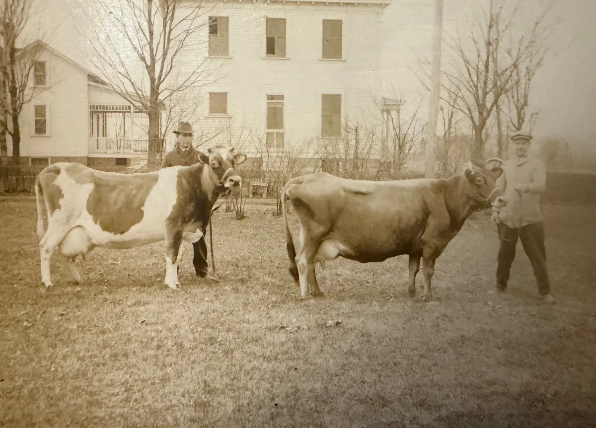 Tending the family farm in the early days